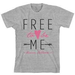Free to be me heart arrow grey tee Francesca Battistelli