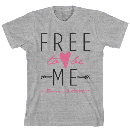 Free to be me heart arrow grey tee Francesca Battistelli