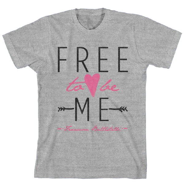 Free to be me heart arrow grey tee Francesca Battistelli