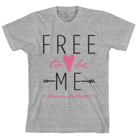 Free to be me heart arrow grey tee Francesca Battistelli