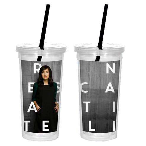Name logo photo water tumbler Francesca Battistelli