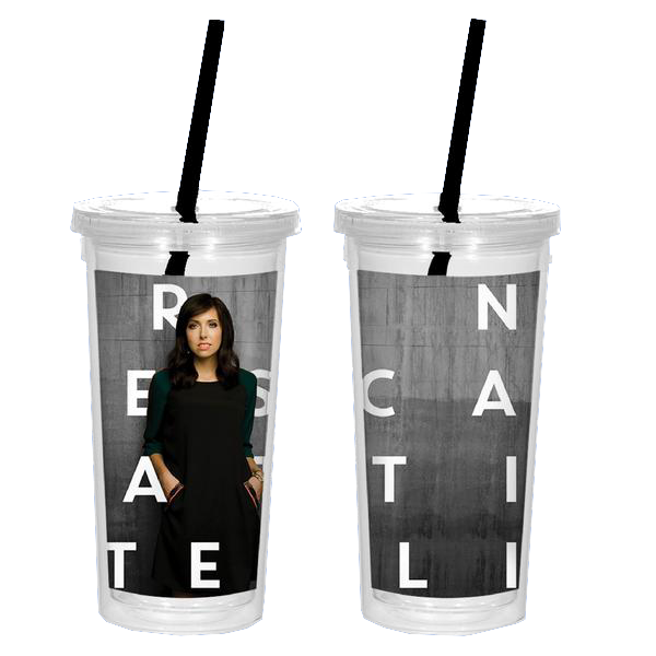 Name logo photo water tumbler Francesca Battistelli