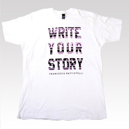 Write your story tribal white tee Francesca Battistelli